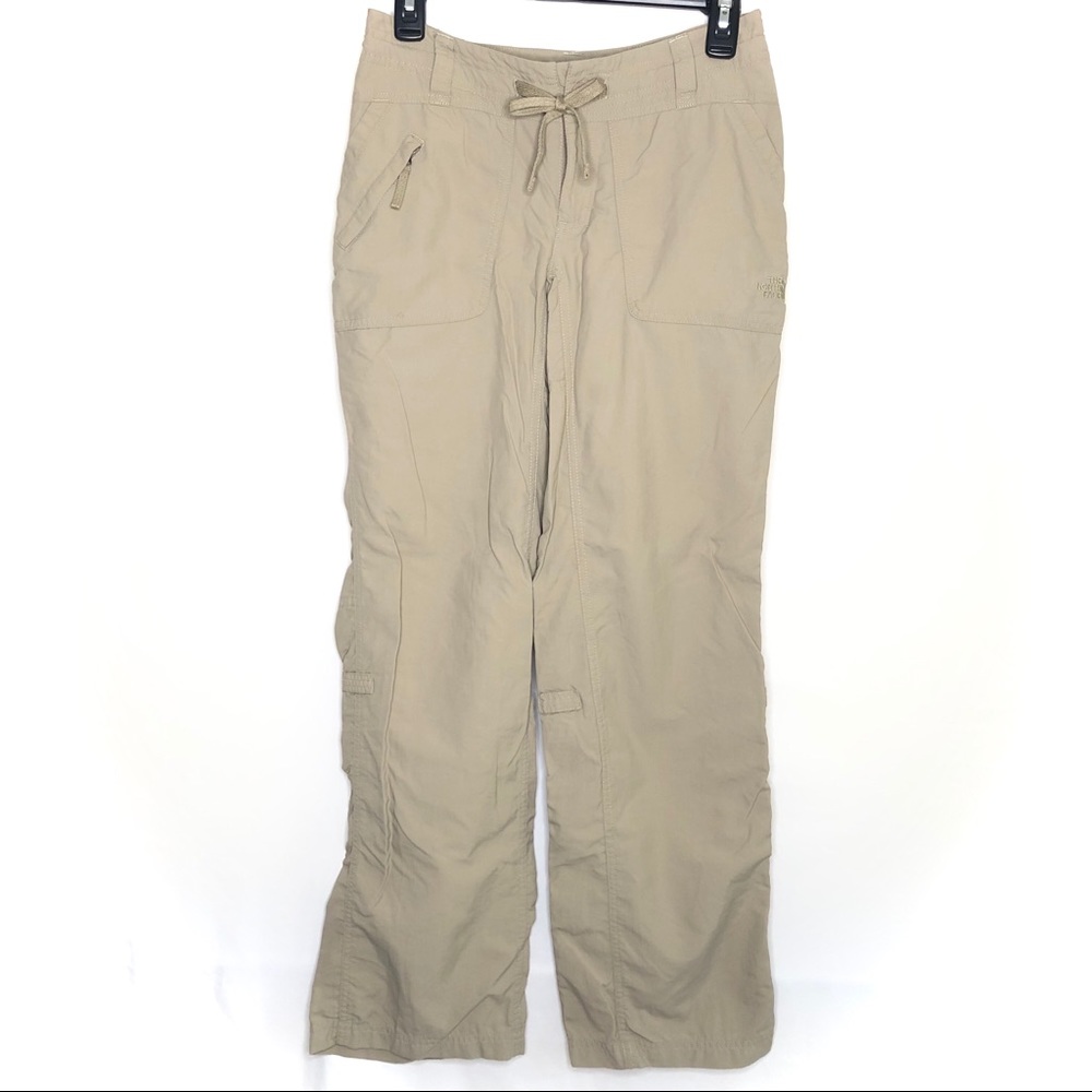 The north face stowable tan hiking pants/0